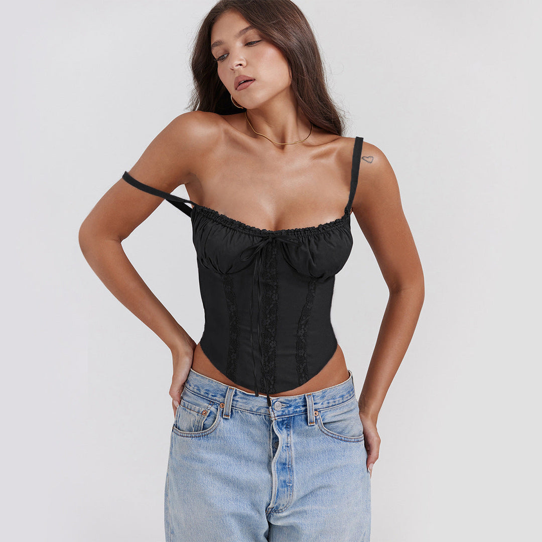 Elegant Dam Top - Sateng | Blonder | Spagettistropper
