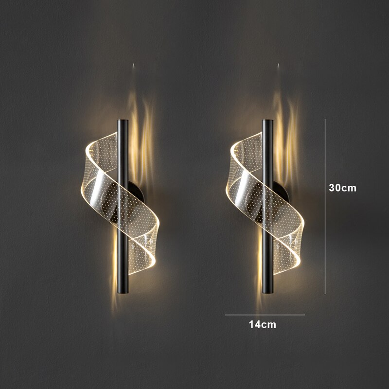 Lyxig Vägglampa i Glas - Stilfull Glasskandelaber LED