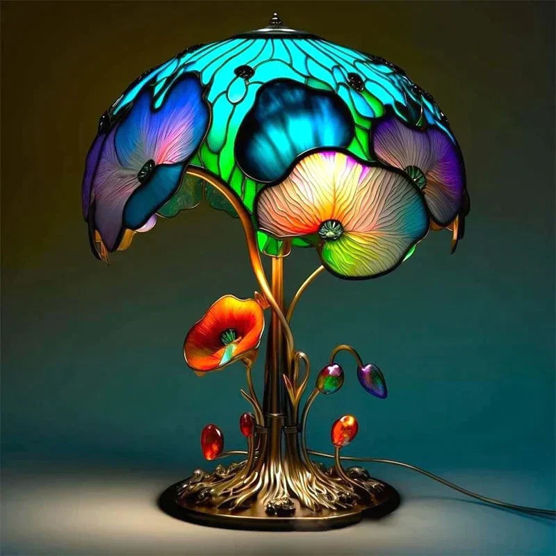 Magisk Bordslampa för Barn – Eventyrlig Glassmaleri Design