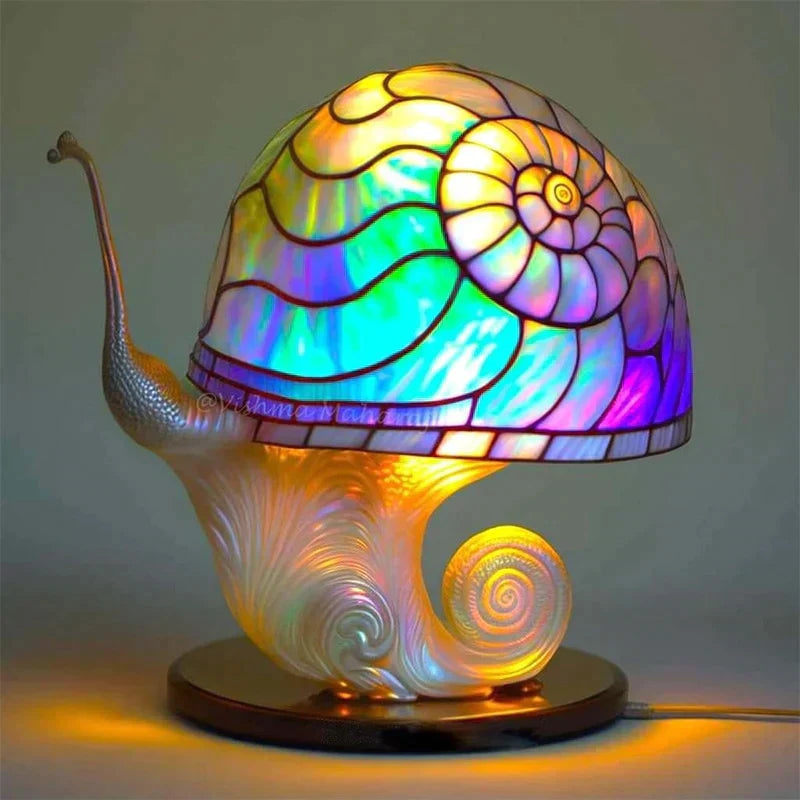 Magisk Bordslampa för Barn – Eventyrlig Glassmaleri Design