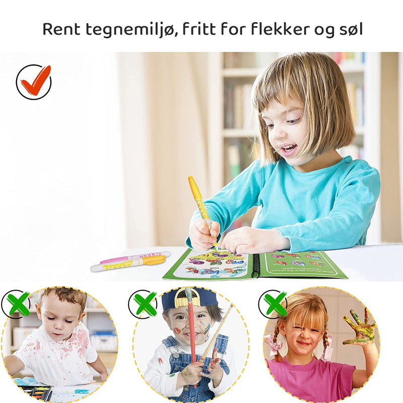 Magisk Vannfärgbok för Barn - Moro och Läring i Ett
