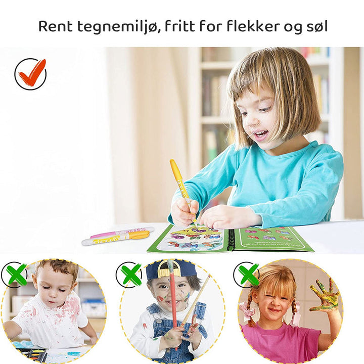 Magisk Vannfärgbok för Barn - Moro och Läring i Ett