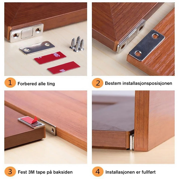 Magnetisk Dörlukker - Sterk och Hullfri Design - Enkel Installering