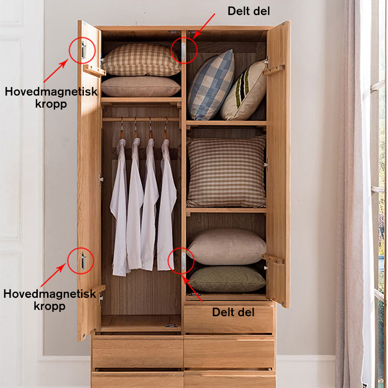 Magnetisk Dörlukker - Sterk och Hullfri Design - Enkel Installering
