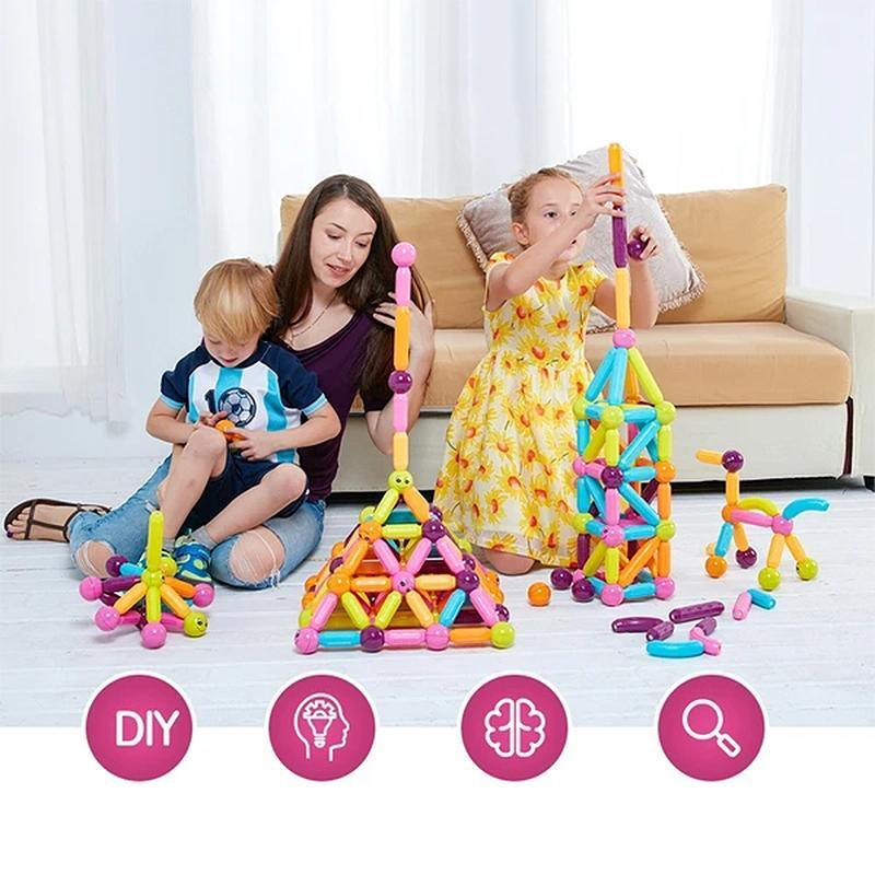Magnetiske byggeklosser set - Uendelig kreativitet | Pastellfärgr