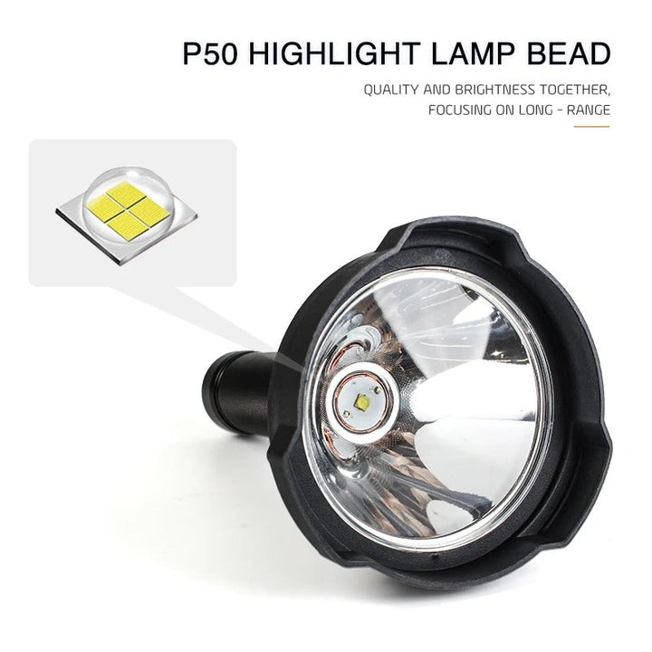 Uppladdningsbar Super Lommelykt - 100000 Lumen – MS18 LED