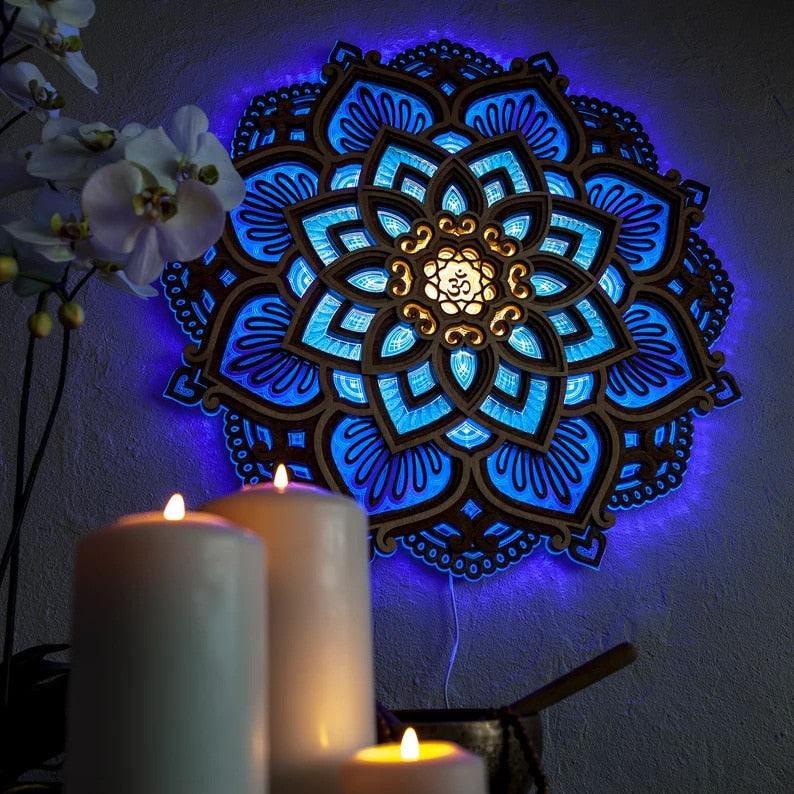 Mandala Yogalampe LED – Stressreduksjon och Stemningslys