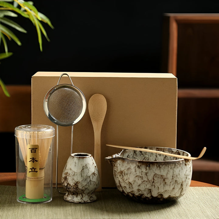 Matcha Keramikksett - Tradisjonell Te-Seremoni | 6 deler