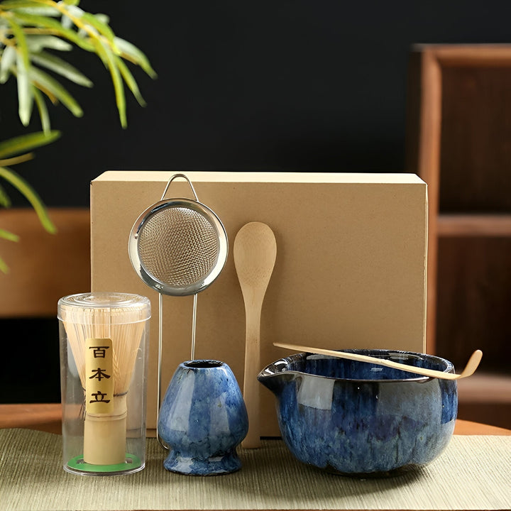 Matcha Keramikksett - Tradisjonell Te-Seremoni | 6 deler