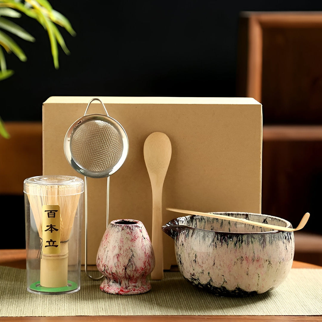 Matcha Keramikksett - Tradisjonell Te-Seremoni | 6 deler
