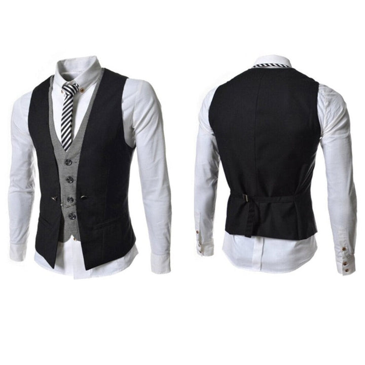 Män Business Väst Dress - Stilfull V-hals Slim Fit