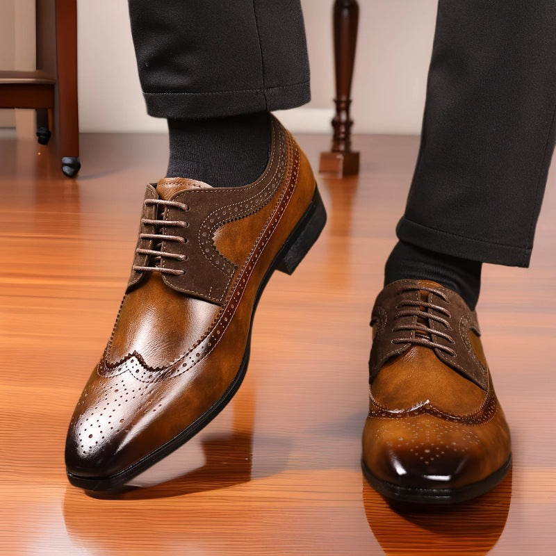 Herr Klassiska Brogue Skor - Elegans och Komfort