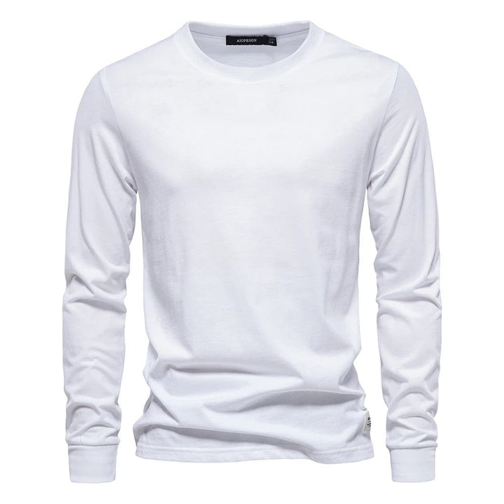 Herr Långärmad T-skjorta – Bekväm &amp; Stilren Hverdagsfavoritt