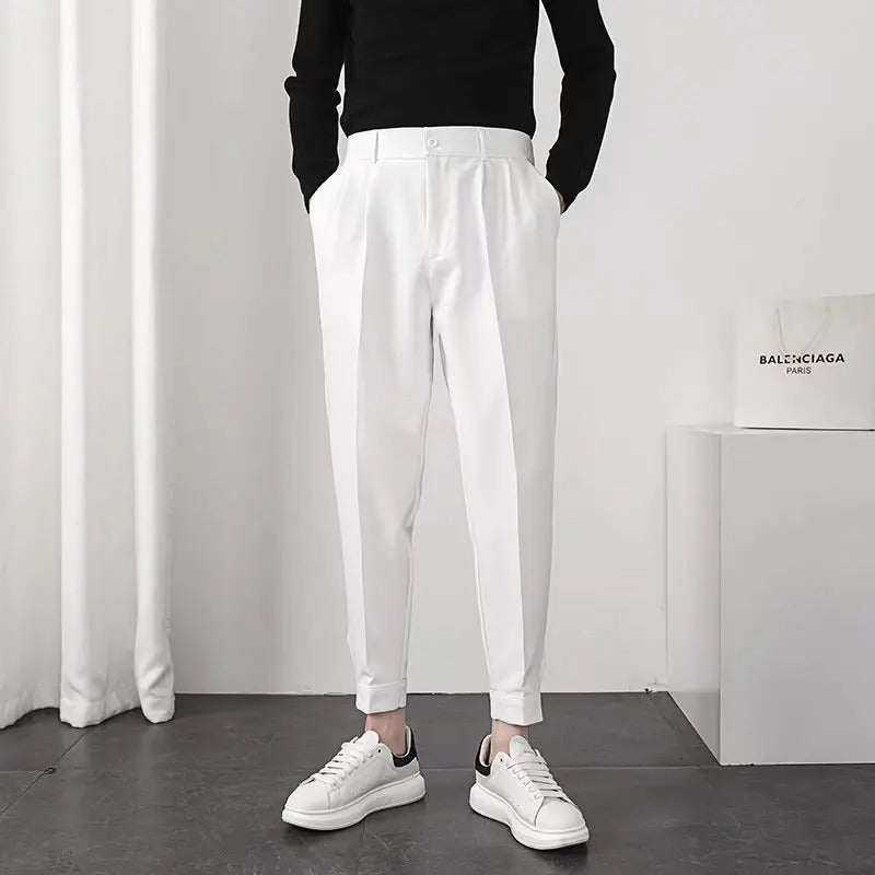 Herr Plisserte Tapered Blazerbukse – Komfort &amp; Stil