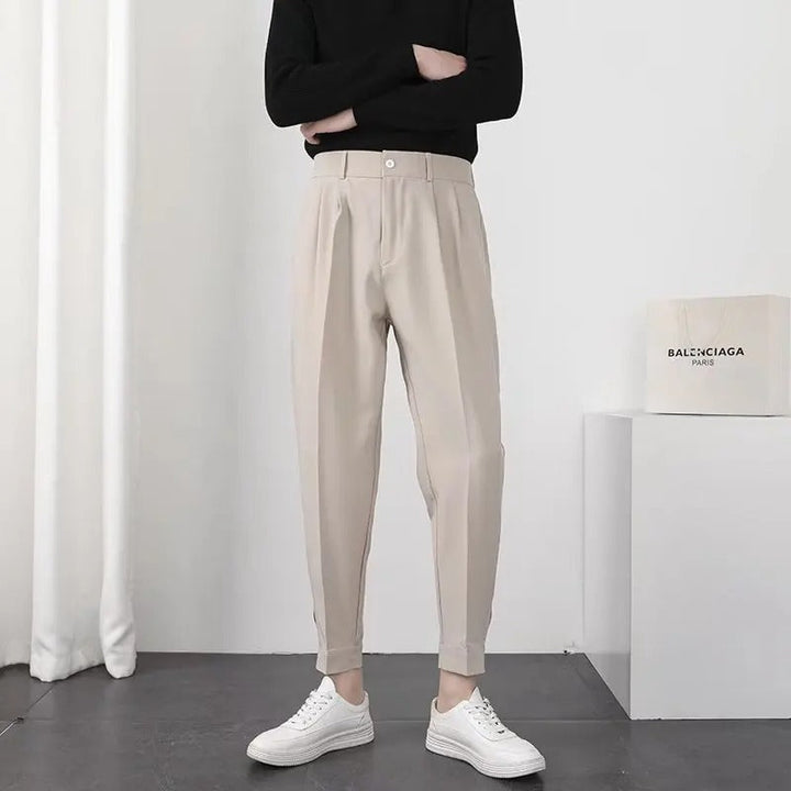 Herr Plisserte Tapered Blazerbukse – Komfort &amp; Stil