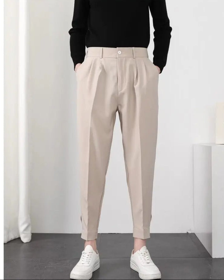 Herr Plisserte Tapered Blazerbukse – Komfort &amp; Stil