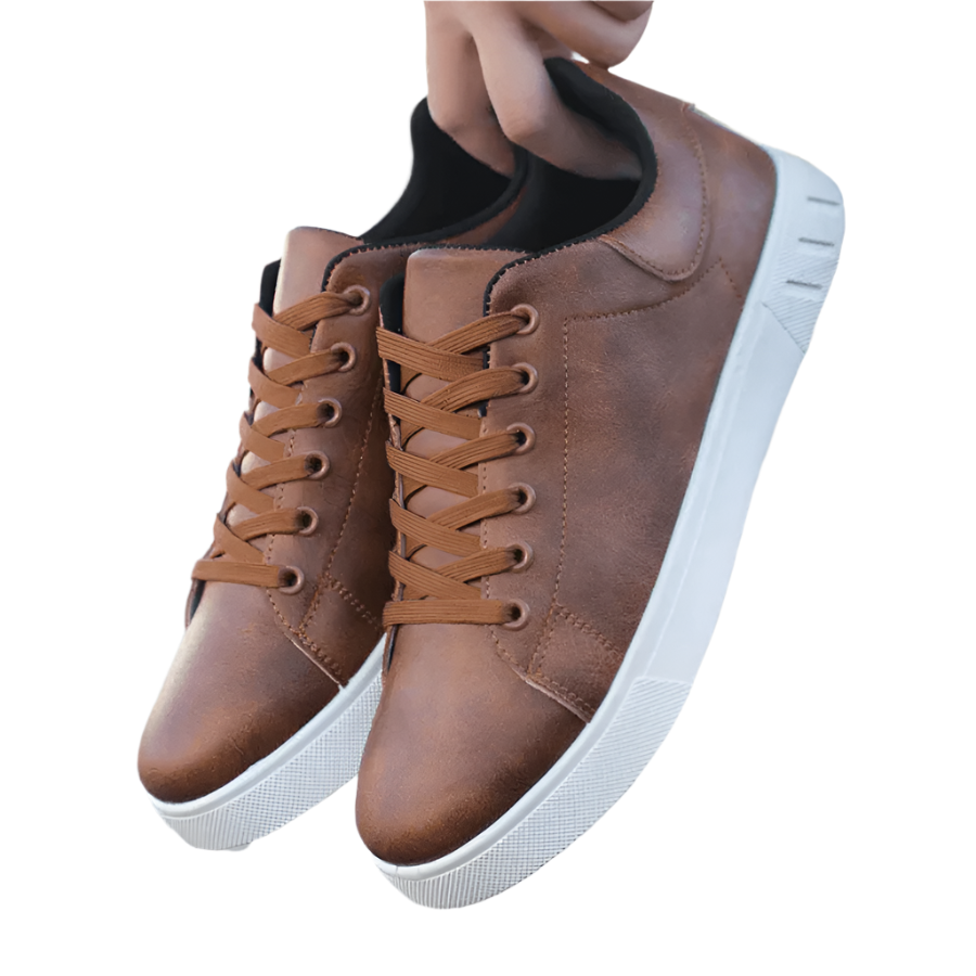 Herr Polerte Sneakers för Vardag och Kontor