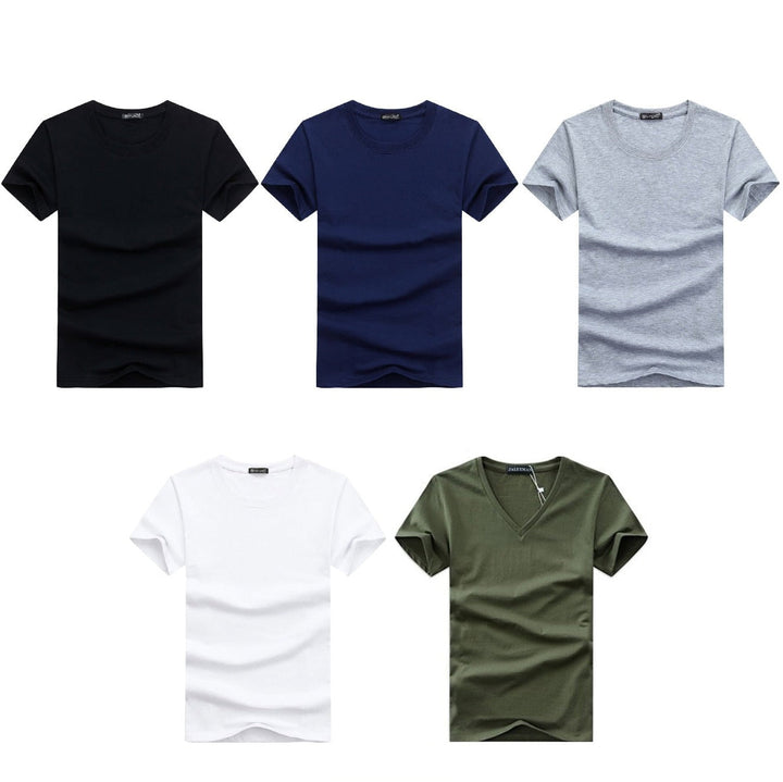 Herr Slim Fit V-hals T-skjorta för Vardag