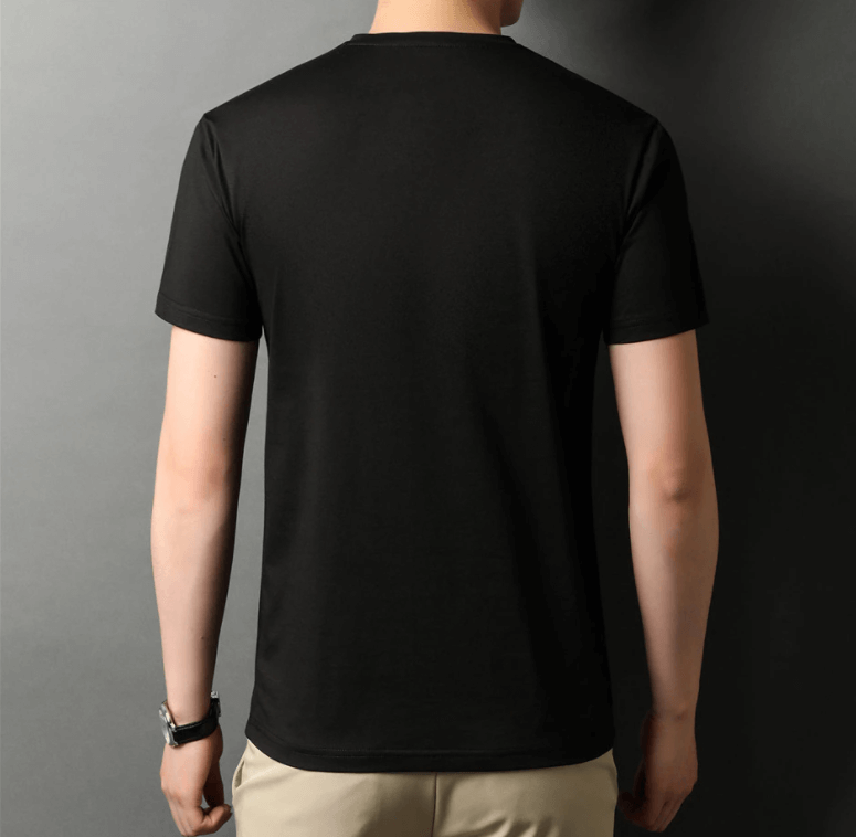 Herr Slim Fit V-hals T-skjorta för Vardag