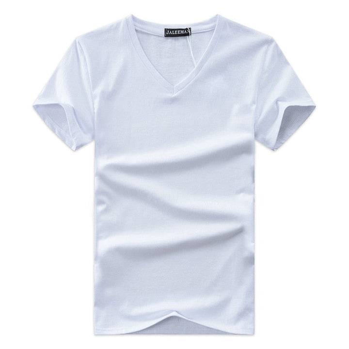 Herr Slim Fit V-hals T-skjorta för Vardag
