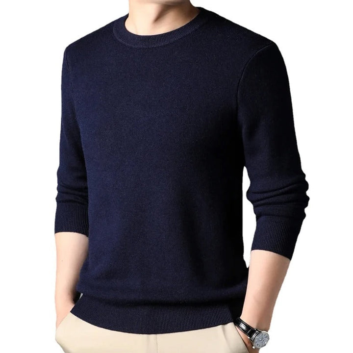 Herr Slim Pullover - Varm O-hals Tröja