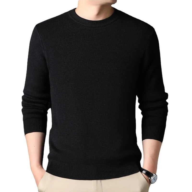 Herr Slim Pullover - Varm O-hals Tröja