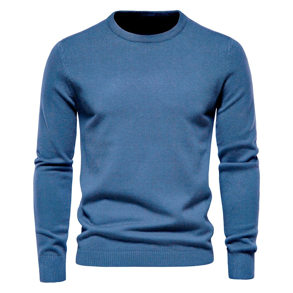 Herr Slim Pullover - Varm O-hals Tröja