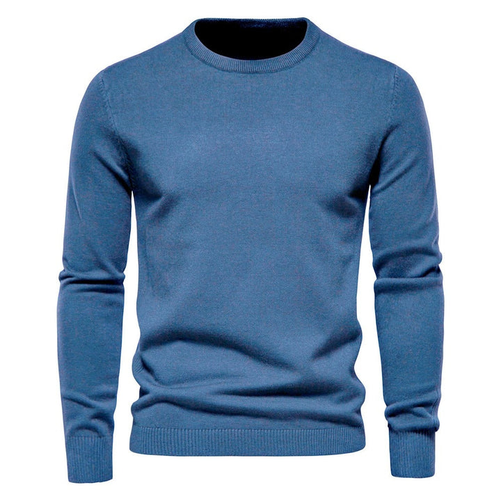 Herr Slim Pullover - Varm O-hals Tröja