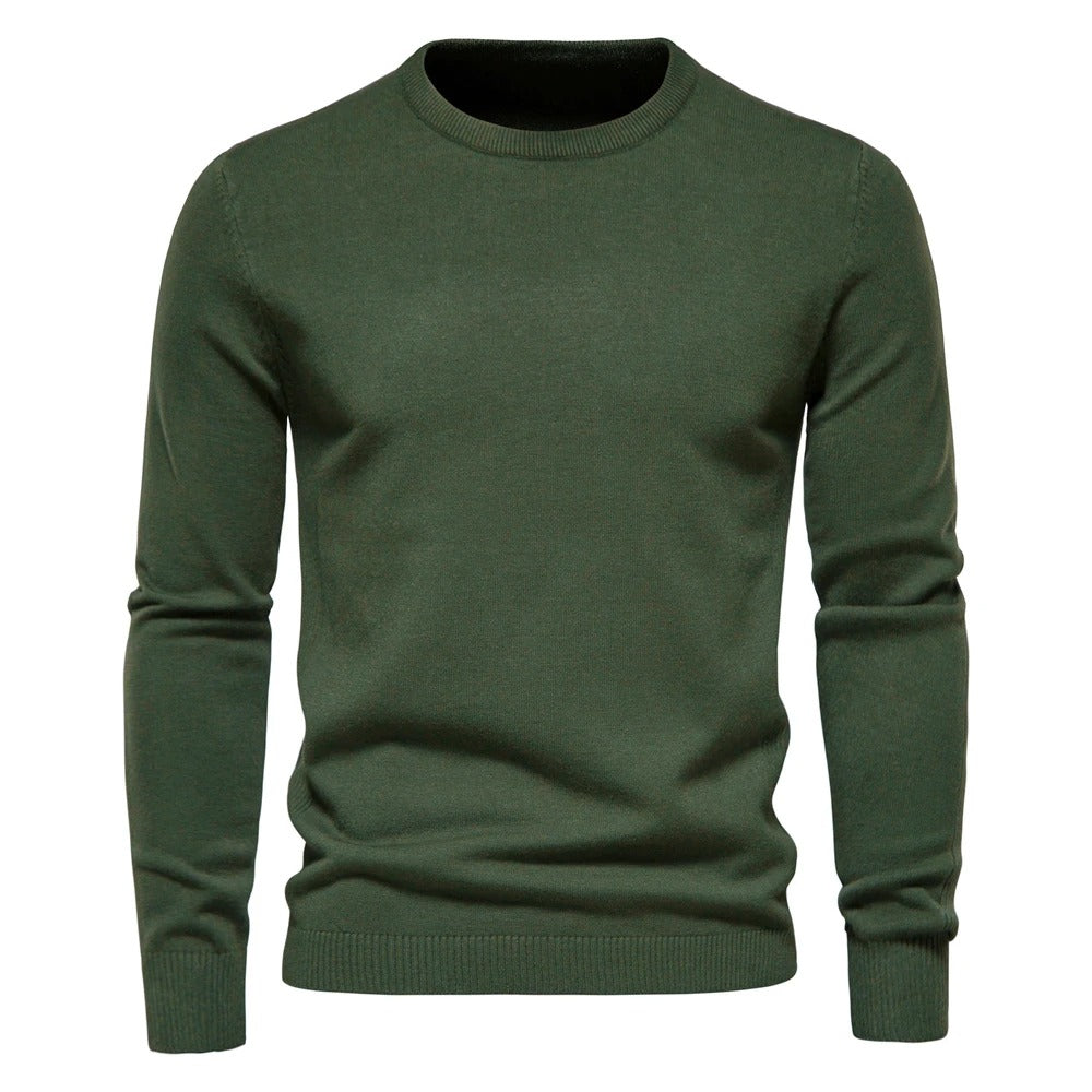 Herr Slim Pullover - Varm O-hals Tröja