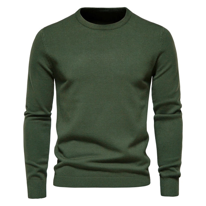 Herr Slim Pullover - Varm O-hals Tröja