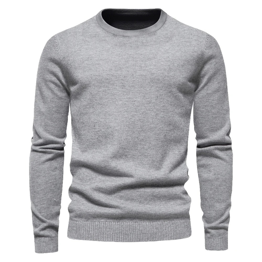 Herr Slim Pullover - Varm O-hals Tröja