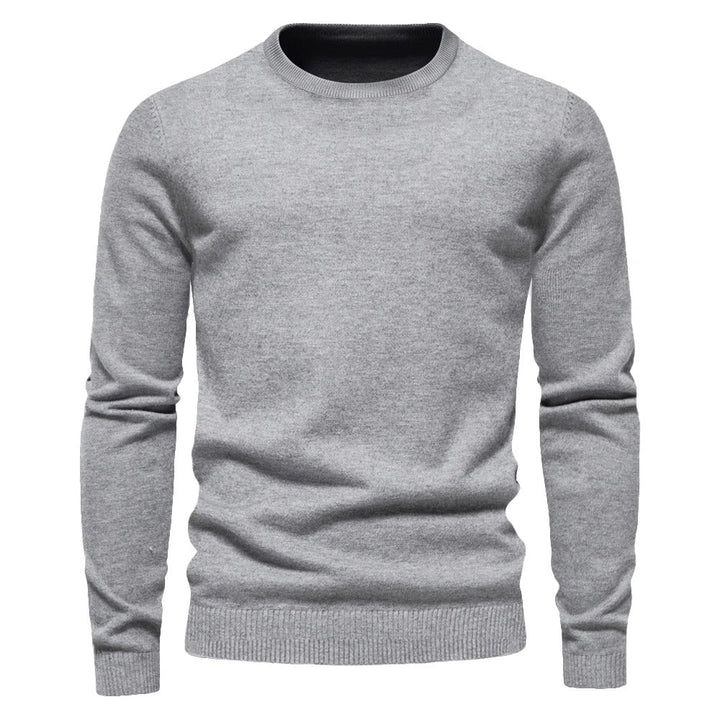 Herr Slim Pullover - Varm O-hals Tröja