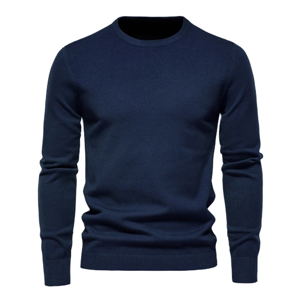 Herr Slim Pullover - Varm O-hals Tröja