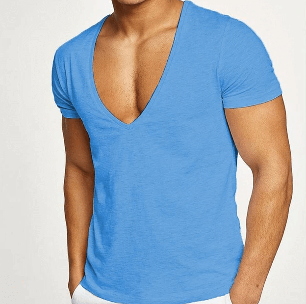 Herr Stilfull V-hals T-skjorta för Vardag