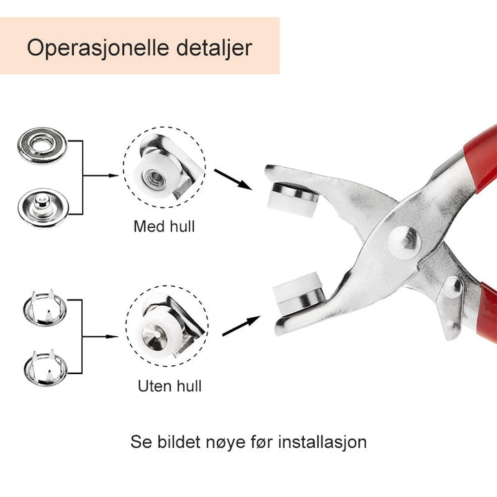 Metalltryck knappesett | Perfekt för klär och tilbehör