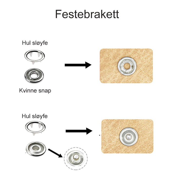 Metalltryck knappesett | Perfekt för klär och tilbehör