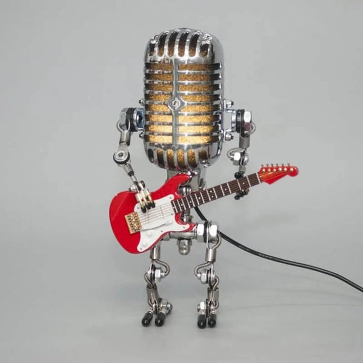 Unik Mikrofonrobot Skrivebordslampe med Justerbar LED