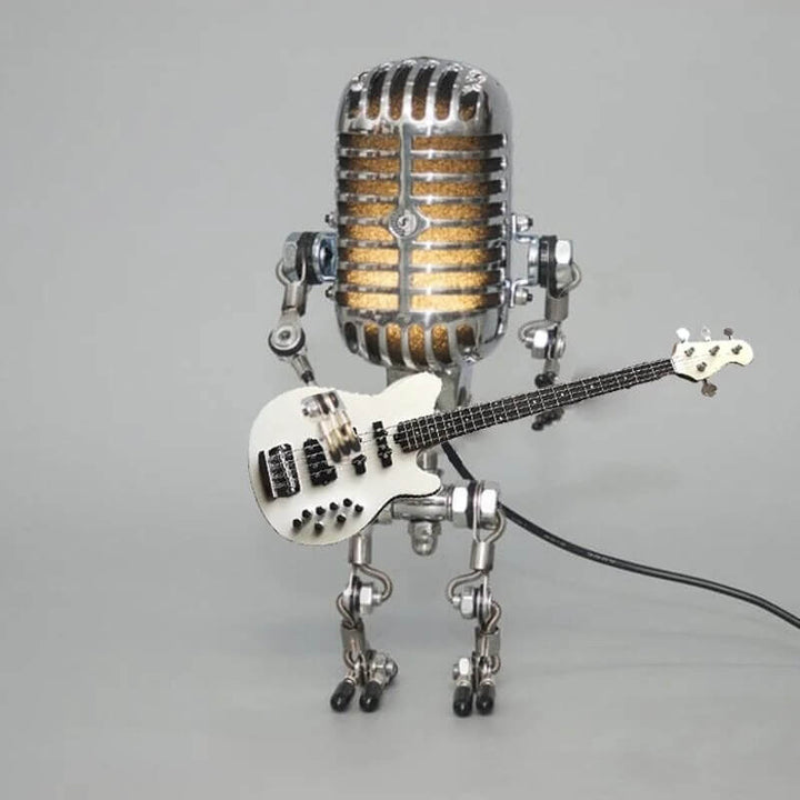 Unik Mikrofonrobot Skrivebordslampe med Justerbar LED