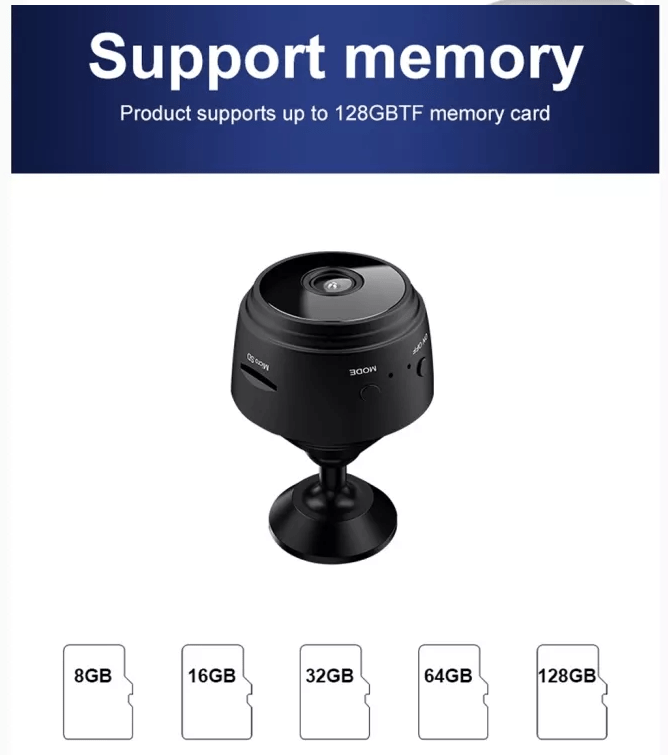 Mini HD-kamera med batteri - 1080p Opplösning | WiFi