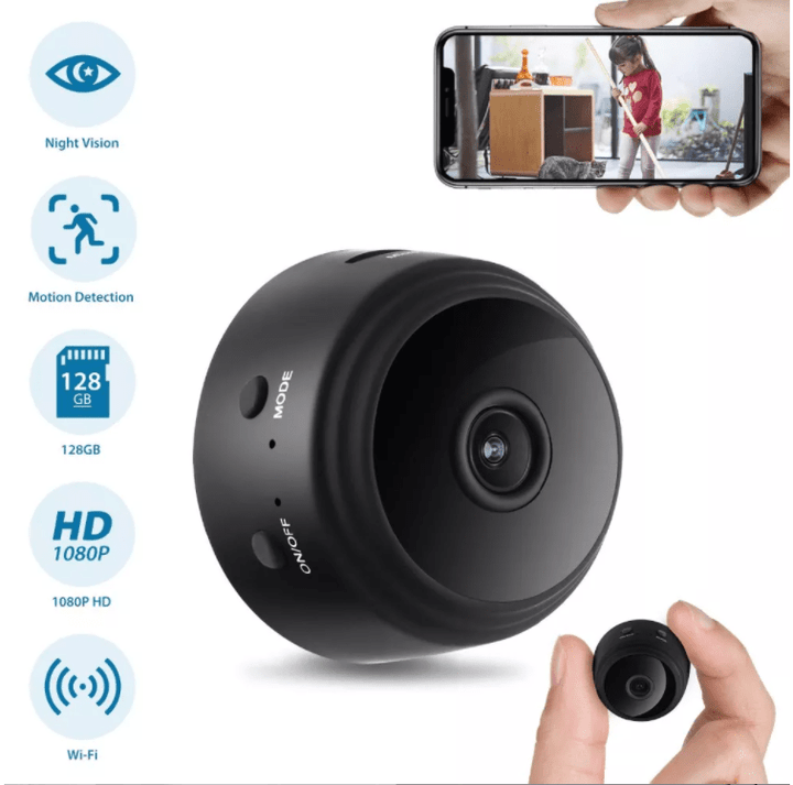 Mini HD-kamera med batteri - 1080p Opplösning | WiFi