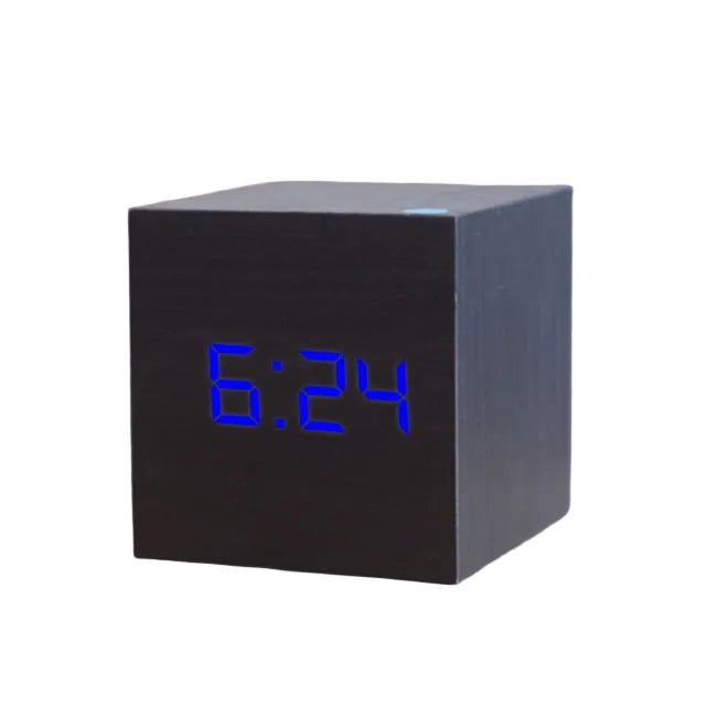 Minimalistisk digital vekkerklokke med LED-display