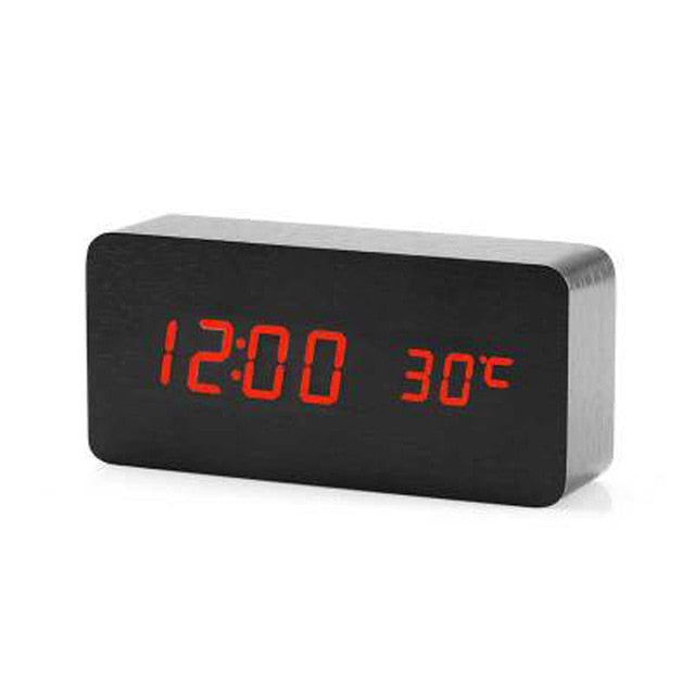 Digital Vekkerklokke med Stemmestyring och LED-Display
