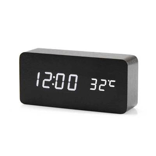 Digital Vekkerklokke med Stemmestyring och LED-Display