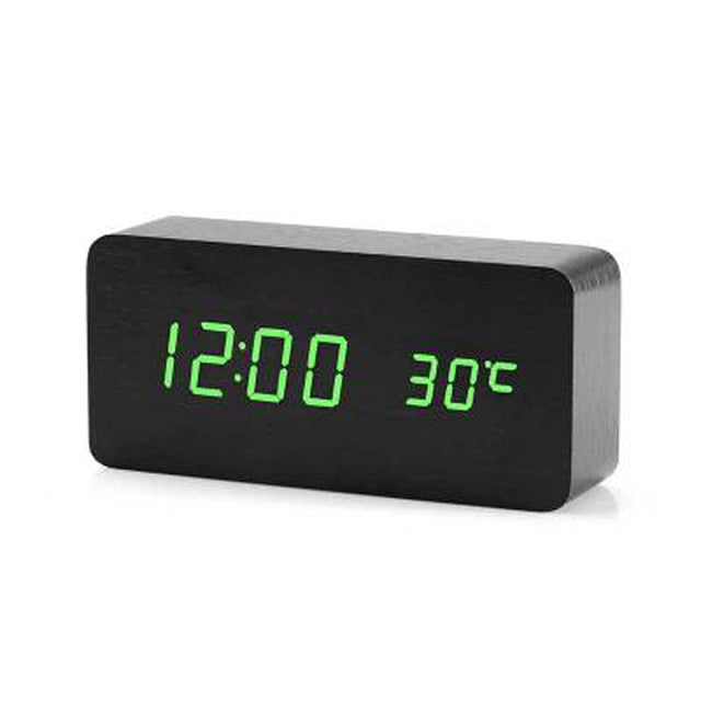 Digital Vekkerklokke med Stemmestyring och LED-Display