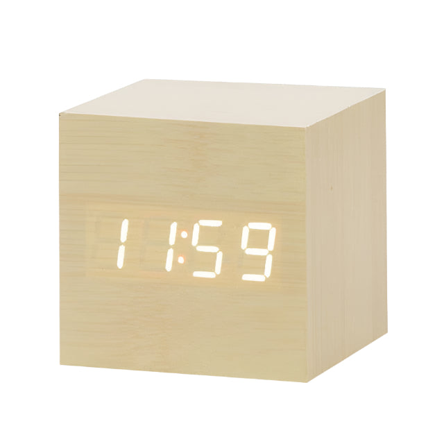 Digital Vekkerklokke med Stemmestyring och LED-Display