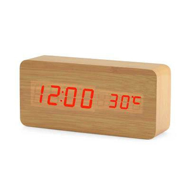 Digital Vekkerklokke med Stemmestyring och LED-Display