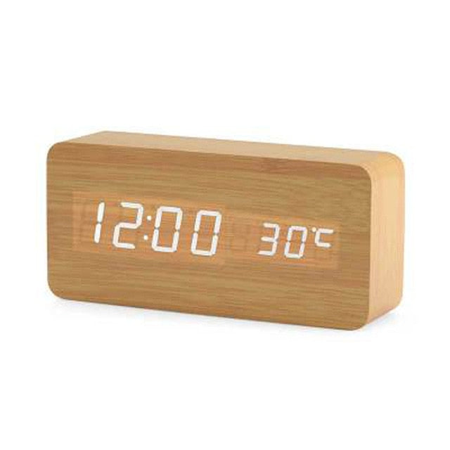 Digital Vekkerklokke med Stemmestyring och LED-Display