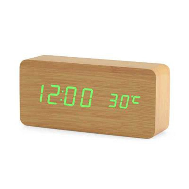 Digital Vekkerklokke med Stemmestyring och LED-Display