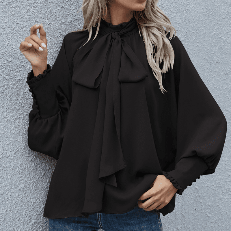 Kvinnor Långärmad Blus – Minimalistisk Elegans för Varje Tillfälle
