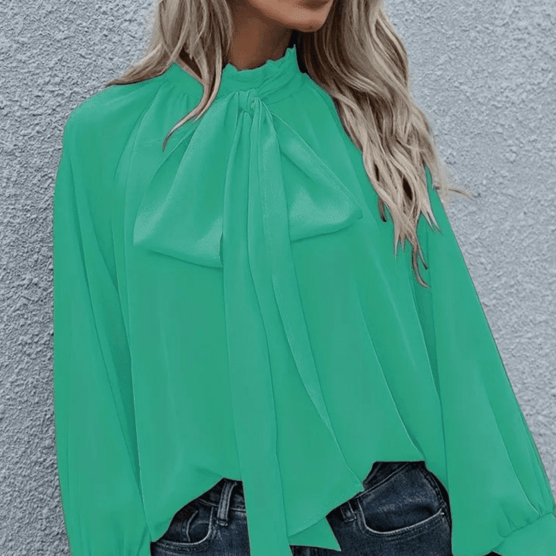 Kvinnor Långärmad Blus – Minimalistisk Elegans för Varje Tillfälle